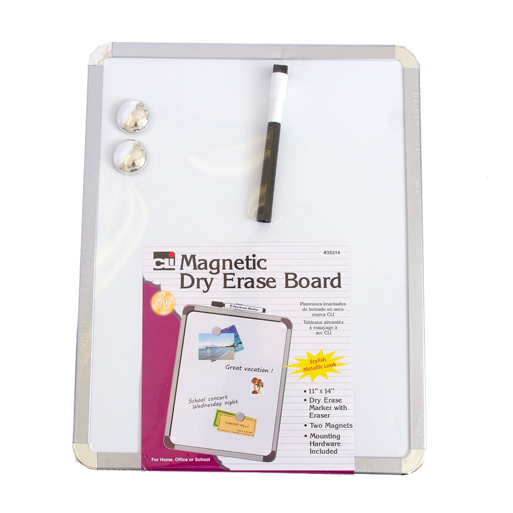 Charles Leonard, Inc., Grey, Dry Erase, Art & School, 11"x14", Magnetic, Framed Board, 505341